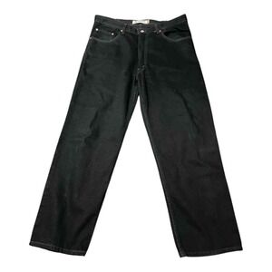 Levis 550 Jeans Mens 38x29 Black Relaxed‎ Fit Denim Red Tab Zip Fly Tapered Leg